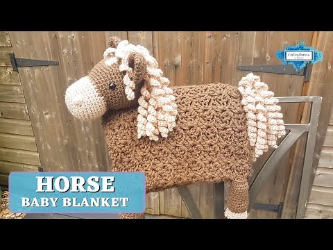 Farm Horse Baby Blanket Crochet Pattern | Crafting Happiness PROMO VIDEO
