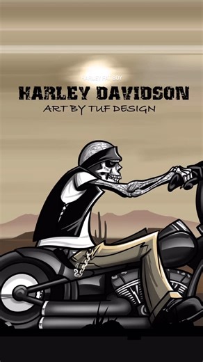 TUF Designs | Harley Artist | We specialize in cartoon-style illustrations of Harley-Davidson motorcycles for bike shops, dealerships, and individual riders. #harleyfatboy | Instagram