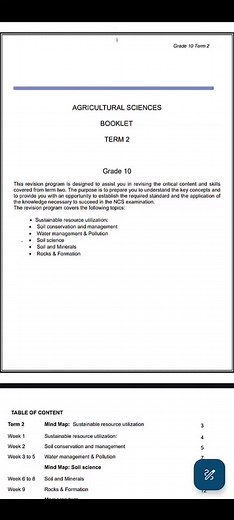 Grade 10 Agricultural Sciences Overview