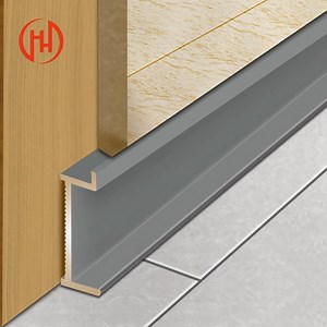 [Hot Item] Ceramic Tile Trim Skirting Board Metal Baseboard PVC Install Base Aluminum Alloy Skirting Board