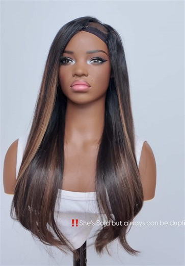 Luxury Natural U-Part Wigs with Balayage Color #upartwig #upartwigs #naturalwigs #wigtok #balayagewig