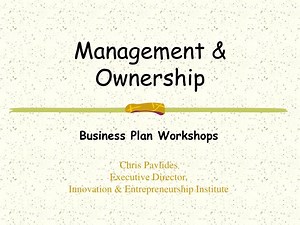 Management &amp; Ownership - SlideServe