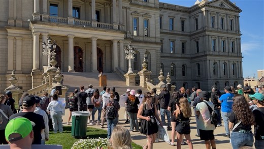 12K views · 62 reactions | Happening Now: Michigan cannabis industry advocates are outside the state capitol, protesting a proposed 24% excise tax on the wholesale price of marijuana, which would be used for road funding | BG On The Scene | Facebook