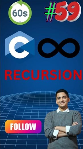 Recursion in C Explained Simply | Recursion for Beginners with Easy Example #shorts #tech