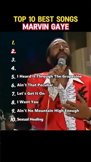 10 OF MARVIN GAYES Best Songs ever, [Sexual healing missing because of copywrite]