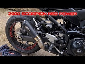 Kawasaki Z900 Scorpion Red Power Slip On Exhaust Fitting And Test Ride