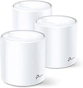 TP Link Deco X60 AX3000 Whole Home Mesh WiFi 6 System 3 Pack White TPLink