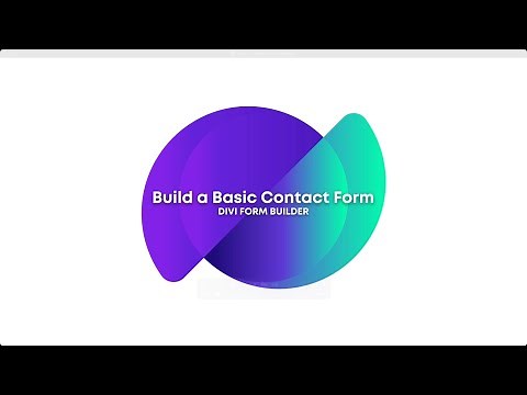Divi Form Builder - Building a Basic Contact Form