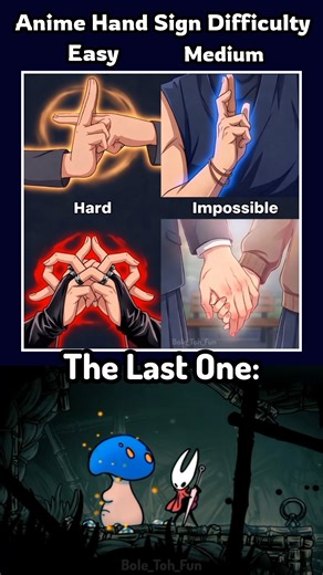 Anime Hand Sign Difficulty 🤯