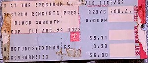Aug 29, 1978: Black Sabbath / Van Halen at The Spectrum Philadelphia, Pennsylvania, United States | Concert Archives
