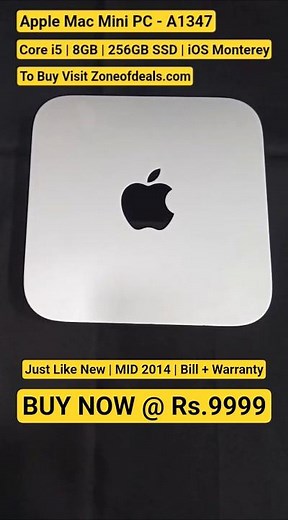 BUY Apple Mac Mini A1347 i5 8GB 256GB | 9999 | Zoneofdeals.com | #macmini #minipc #applecomputers