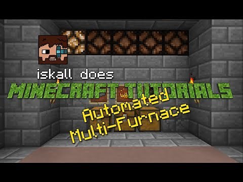 Automated Multi Furnace with fuel indicator - Survival friendly and simple redstone tutorial