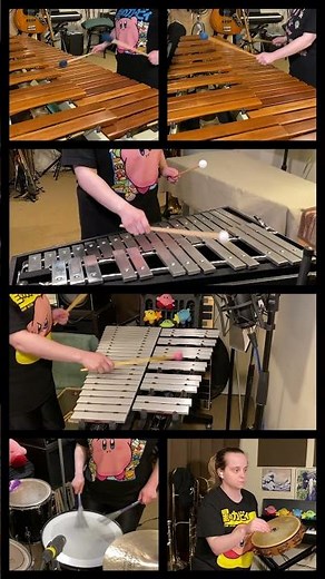 Gourmet Race theme from Kirby Super Star for percussion ensemble! #kirby #percussion