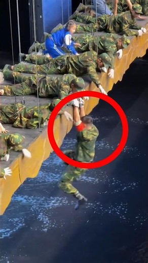 Unbelievable: Today this army team saved this army officer from falling into the river😟 #shortsfeed