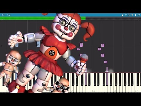 Five Nights at Freddys Sister Location Song - I Can't Fix You Piano Tutorial - The Living Tombstone