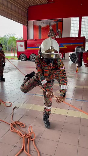 Firefighter Training Exercise: Teamwork in Action