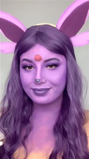 Espeon makeup look #espeon #pokemoncosplay #cosplay #mehronmakeup #creativemakeup