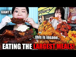 mukbangers eating the LARGEST MEALS I have ever seen! 😱