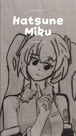 Dibujando el rostro de Miku #HatsuneMiku #vocaloid #anime #dractor