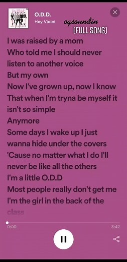 Hey Violet O.D.D. Song Lyrics Full with OGSOUNDIN