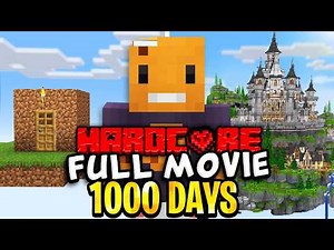 I Survived 1000 Days on ONE BLOCK in Minecraft Hardcore [FULL MOVIE]