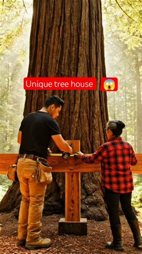 Building a Beautiful Wooden House Around a Giant Tree | Amazing Forest Survival Build