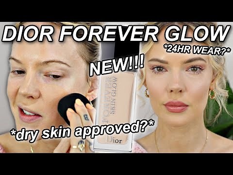 NEW DIOR FOREVER SKIN GLOW FOUNDATION | Review, Swatches, Up-close Shots, Wear Test on dry skin