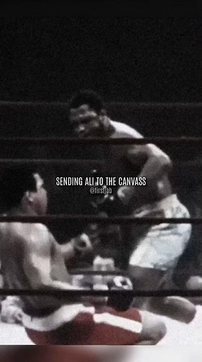 How did FRAZIER knock ALI down?