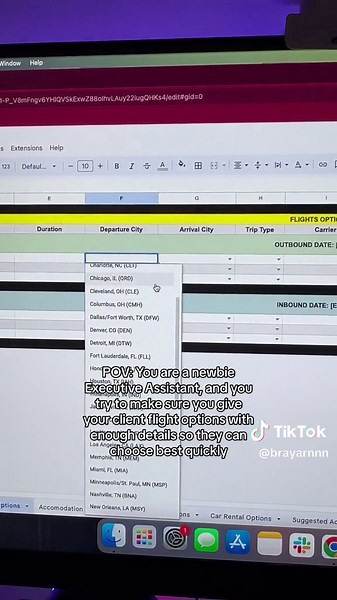 never received even a single complain, so never made a mistake too cause the exec chooses right away 🥹 time is VVV important!! each second counts lol #travelmanagement #flightbooking #bookingflights #traveloptions #flightoptions #executiveassistant #virtualassistant #tips #tricks #careertok #edutok #freelancer #freelance #freelancing #brayarn