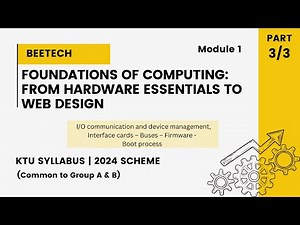 FOUNDATIONS OF COMPUTING | KTU BTECH FIRST YEAR | 2024 SCHEME GYEST203 | PART 3/3