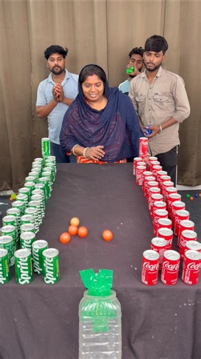 Impossible Ball Roll Challenge! Sprite vs Thums Up! 😱vs ping pong ball roll challenge #shorts #funny