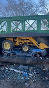 Will this old tractor crush? #junkyard #carcrusher #recycling #tractor #farming | Adventures Made From Scratch