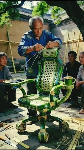 Plastic Nahi! Ye Bamboo Chair Hai 😍🪑 | Handmade Desi Art 🔥