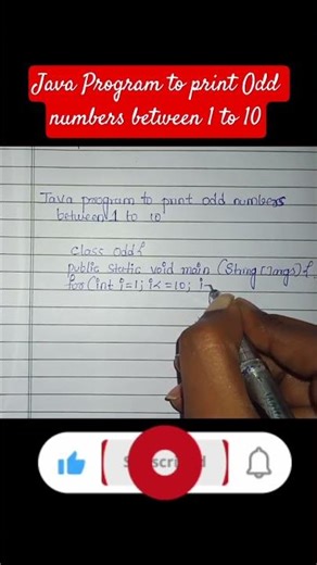 Java Series 6 💻 | Print Odd Numbers (1–10) | Beginner Friendly #javaprogramming #shorts #viralahorts