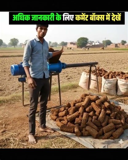 cow dung log machine 9815097248