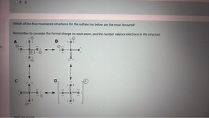 Which of the four resonance structures for the sulfate ion (\ce... | Filo