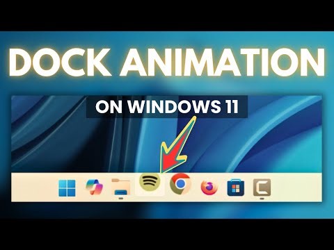 Interactive Taskbar on Windows 11 | Dock Animation Style