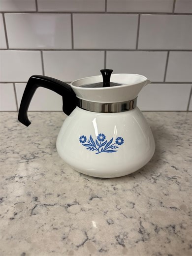 Vintage Corning Ware Blue Cornflower Stovetop Teapot With Infuser. - Etsy
