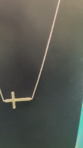 Sideways Cross Necklace, Horizontal Cross Pendant With Cubic Zirconia, Dainty Faith Jewelry, Baptism or Confirmation Necklace - Etsy