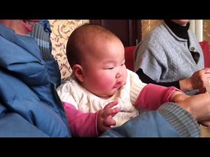 Cute Baby Eating Pancakes
