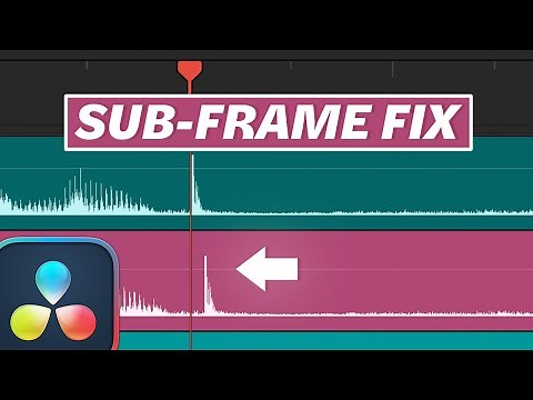 EASY Sync + Align Audio Between Frames! DaVinci Resolve Subframe Tutorial