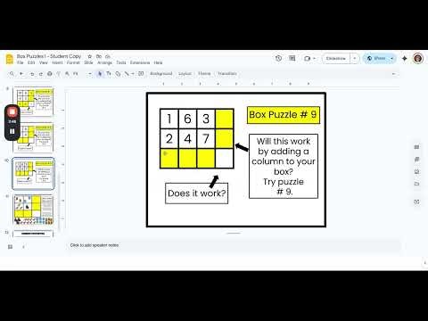 Exploring Box Puzzles - Learn how number work! - Digital Lesson