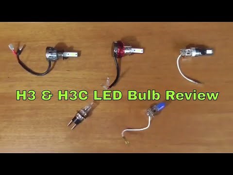 H3 & H3C bulb size - LED headlight bulb review