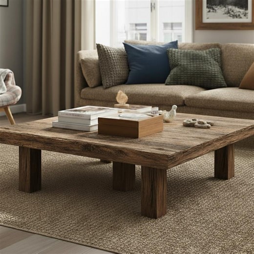 Handmade Reclaimed Wood Coffee Table: Rustic Farmhouse Furniture - Etsy