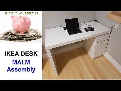 IKEA "MALM" Desk Assembly
