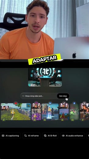 Esse site permite editar qualquer vídeo em alguns segundos usando IA (Opus Clip)