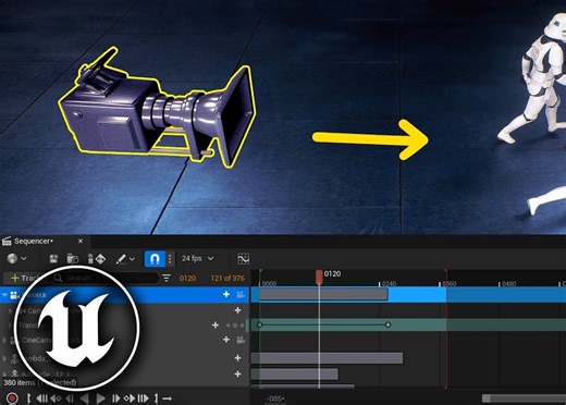 虚幻引擎 5 ！初学者教程第 18 部分：动画和Sequencer音序器高级知识！