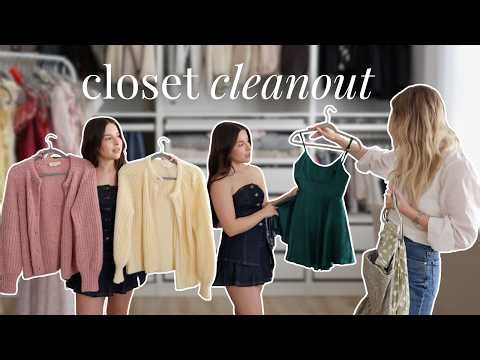 extreme closet declutter | spring cleaning + purging 8 bags of clothes!