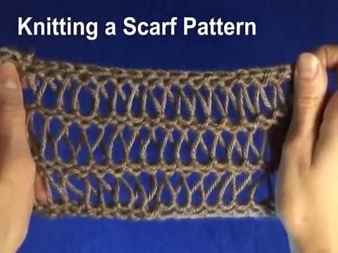 How to Knit: Scarf Pattern - k1, yo twice, & Drop Yarn Over