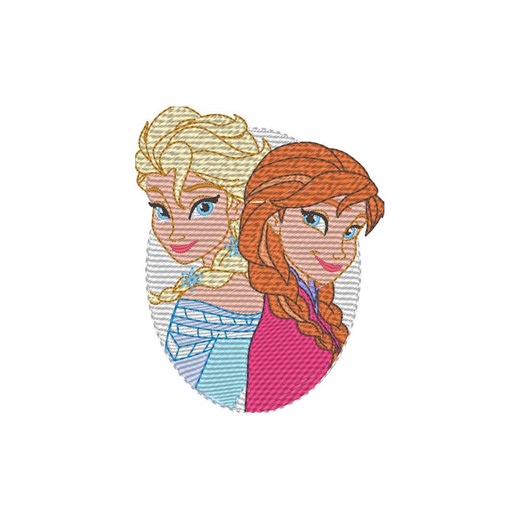 Embroidery Design Frozen Elsa and Anna Princess Inspired - Etsy